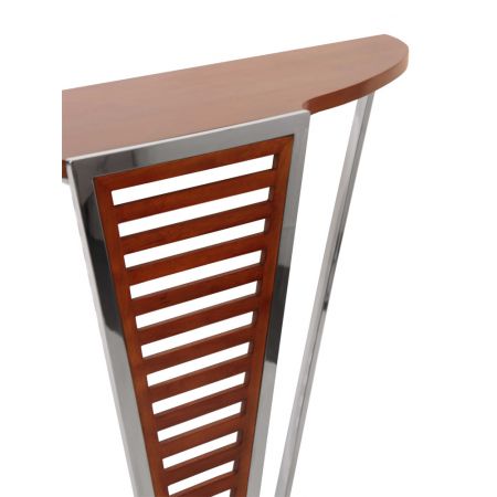 Brunei Etagere Inox Glas Mahagoni