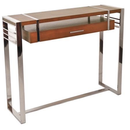 Delta Konsole Madison Mahagoni Inox Stahl