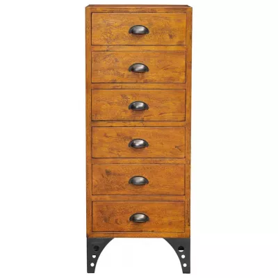 Schrank im Industiellem-Stil aus Holz - 6 Schubladen