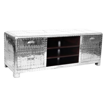 Inox DC3 TV-Sideboard Massivholz Retro Vintage Art Deco