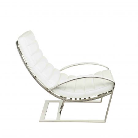 Sessel Madrid, Leder Weiß