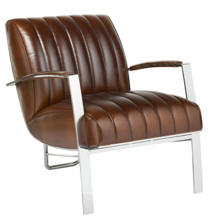 Sessel CLUB N7, Leder Braun