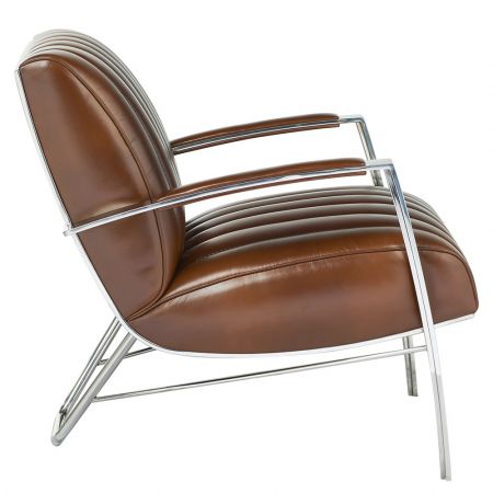 Sessel CLUB N7, Leder Braun