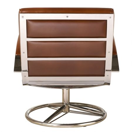 Sessel Madrid Drehbar, Leder Braun