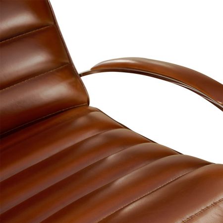 Sessel Madrid Drehbar, Leder Braun