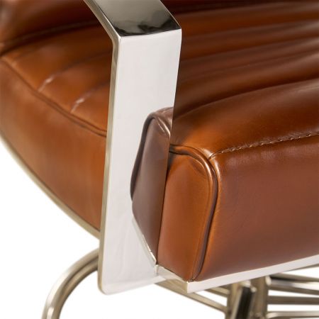 Sessel Madrid Drehbar, Leder Braun