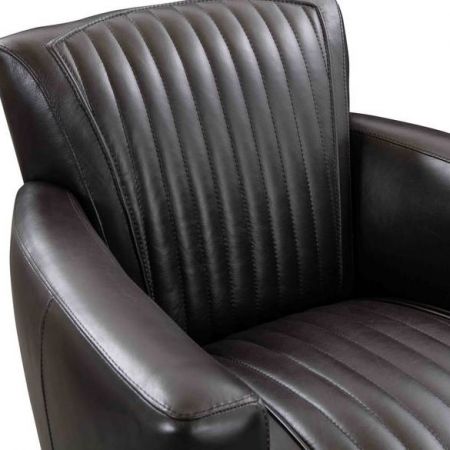 Clubsessel Nogent Sport Vintage Leder Schwarz