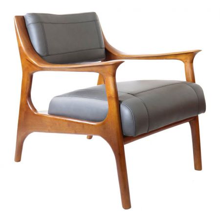 "Stockolm" Clubsessel Leder Vintage Taupe