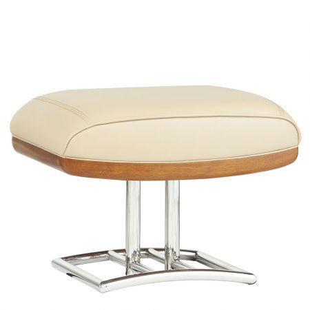 "RIVIERA" Hocker Leder Elfenbein