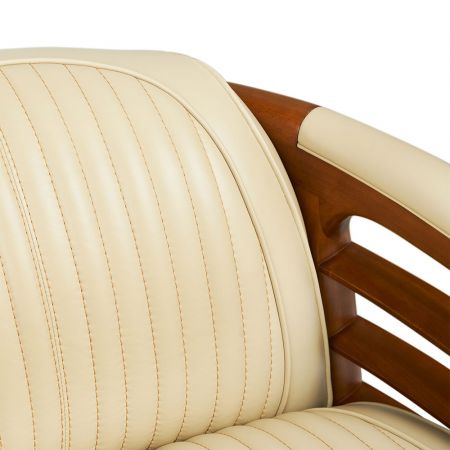 Clubsofa Riviera Vintage 2-Sitzer Leder Elfenbein