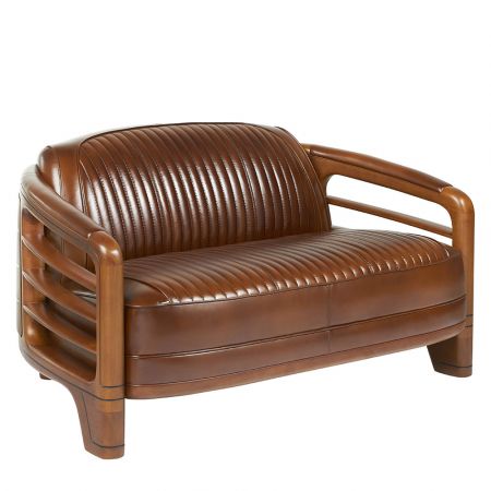 Clubsofa Riviera Vintage 2-Sitzer Leder Vintage