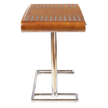 Schreibtisch RIVIERA Mahagoni Inox Stahl