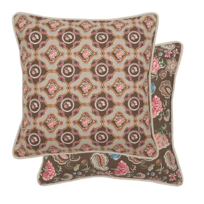 Clayre & Eef Floral Kaleidoscoop Kissenbezug Wendemuster ca. 40 x 40 cm