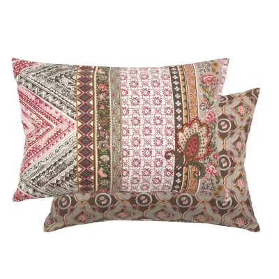 Clayre & Eef Floral Kaleidoscoop Kissenhülle MIT INLETT ca. 35 x 50 cm