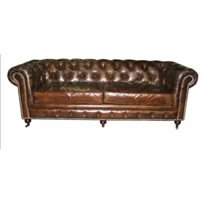 "Vintage" 3-Sitzer Original englisches Chesterfield Sofa