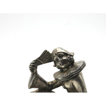 Originale Art déco Buchstütze mit Harlekin Figur