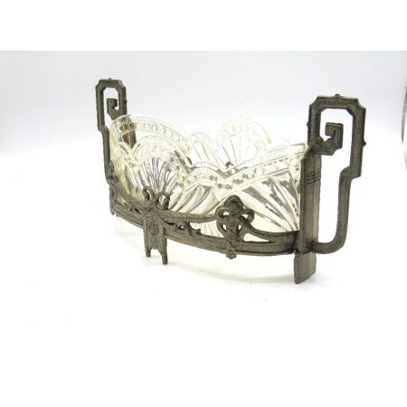  Glaschale in  Plated Silberhaltung Victorian 1880