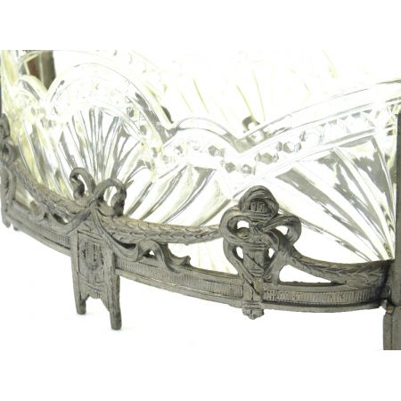  Glaschale in  Plated Silberhaltung Victorian 1880