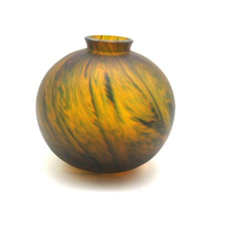 Kugel- Glasvase  Französich im stil von Daume 