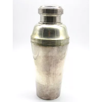 Shaker ( Plated Silber) mit Messbecher  Art Deco Original