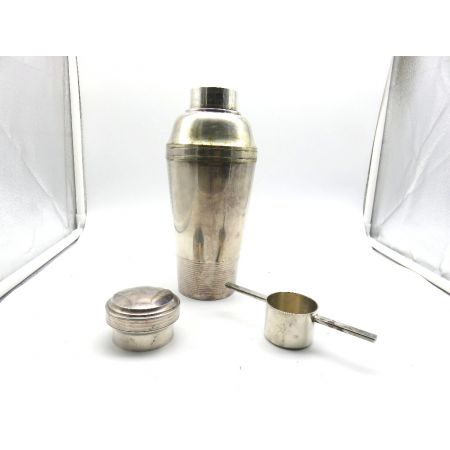 Shaker ( Plated Silber) mit Messbecher  Art Deco Original