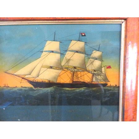 Segelbild  Druck Vintage  Frankreich