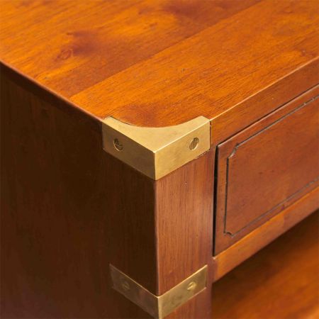 Regal im Marine-Stil aus Holz - 2 Regalböden, 1 Schublade