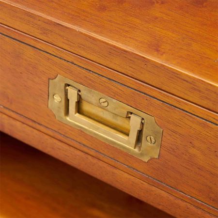 Regal im Marine-Stil aus Holz - 2 Regalböden, 1 Schublade