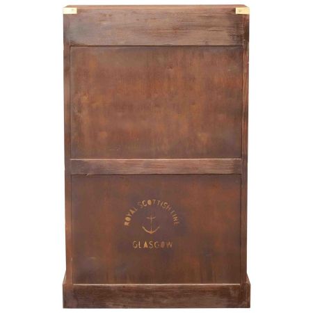 Regal im Marine-Stil aus Holz - 2 Regalböden, 1 Schublade