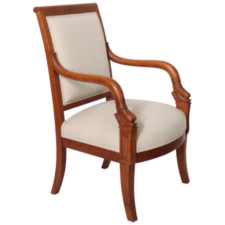 Armstuhl massives Mahagoniholz Frankreich "Dauphin"