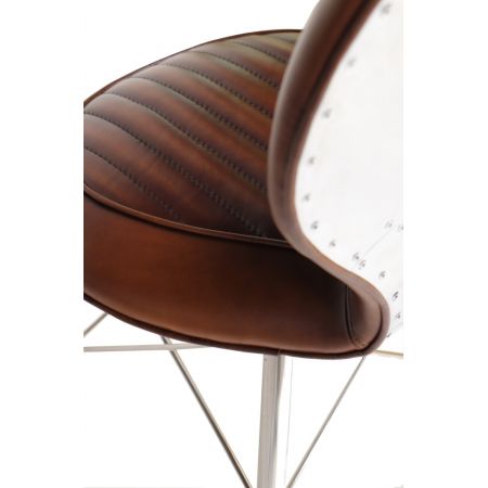 "DC3" Stuhl Leder Vintage Braun