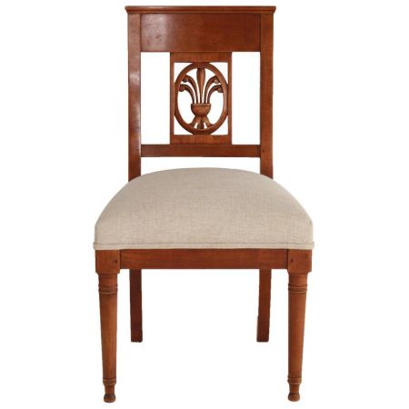 "Palmette" Stuhl Holz Stoff