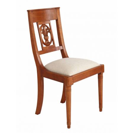 "Palmette" Stuhl Holz Stoff