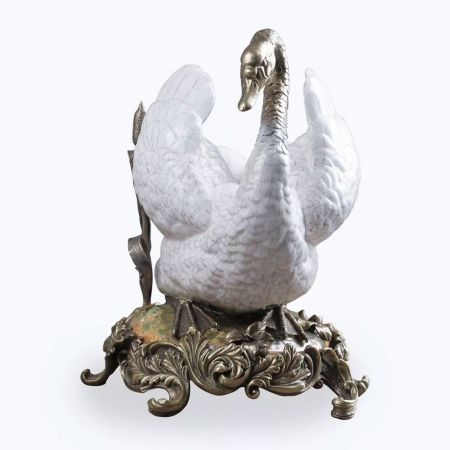 Swan Porcelain Statue