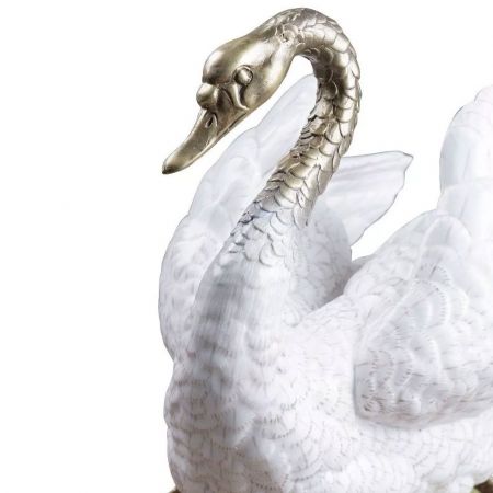 Swan Porcelain Statue