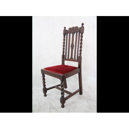 Set of 4 Chairs  4er Satz Stühle Landhausstühle massiv Eiche 