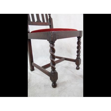 Set of 4 Chairs  4er Satz Stühle Landhausstühle massiv Eiche 