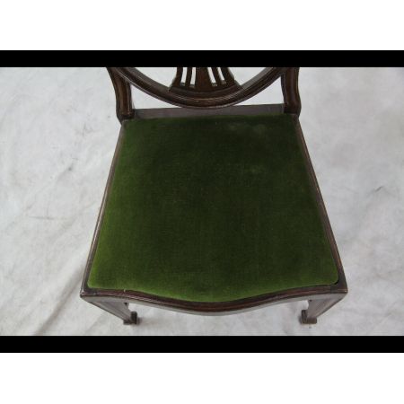   Mahagonistühle Georgian Style 6er Set Chairs, 2 Armchairs Green