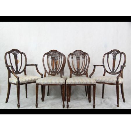    Georgian style Mahagoni Stühle Set of 6 Chairs, 2 Armchairs