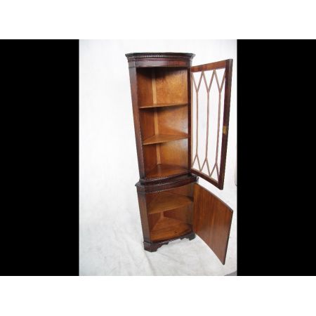 Eckschrank Mahagoni Corner cupboard handpoliert
