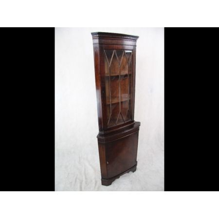 Eckschrank Mahagoni Corner cupboard handpoliert