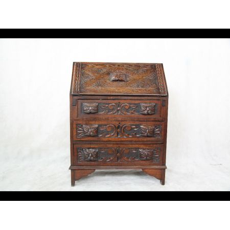 Bureau Sekretär Viktorian Eiche massiv Original