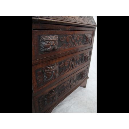 Bureau Sekretär Viktorian Eiche massiv Original