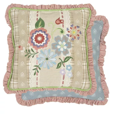 Clayre & Eef Kissen Happy Flowers 40 x 40 cm