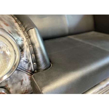 Autosofa Ambassador - Front, silber mit Ledersitz