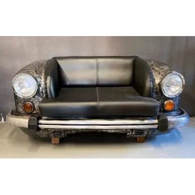 Autosofa Ambassador - Front, silber mit Ledersitz