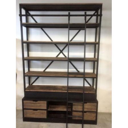 Industrielles breites Bücherregal