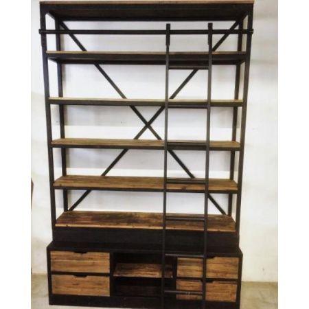 Industrielles breites Bücherregal