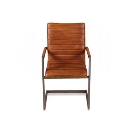 Esszimmerstuhl Buck mit Armlehnen, cognac