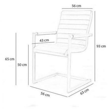 Esszimmerstuhl Buck mit Armlehnen, cognac